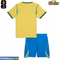Brasilien Heimtrikotsatz Kinder EM 2024 Kurzarm (+ Kurze Hosen)